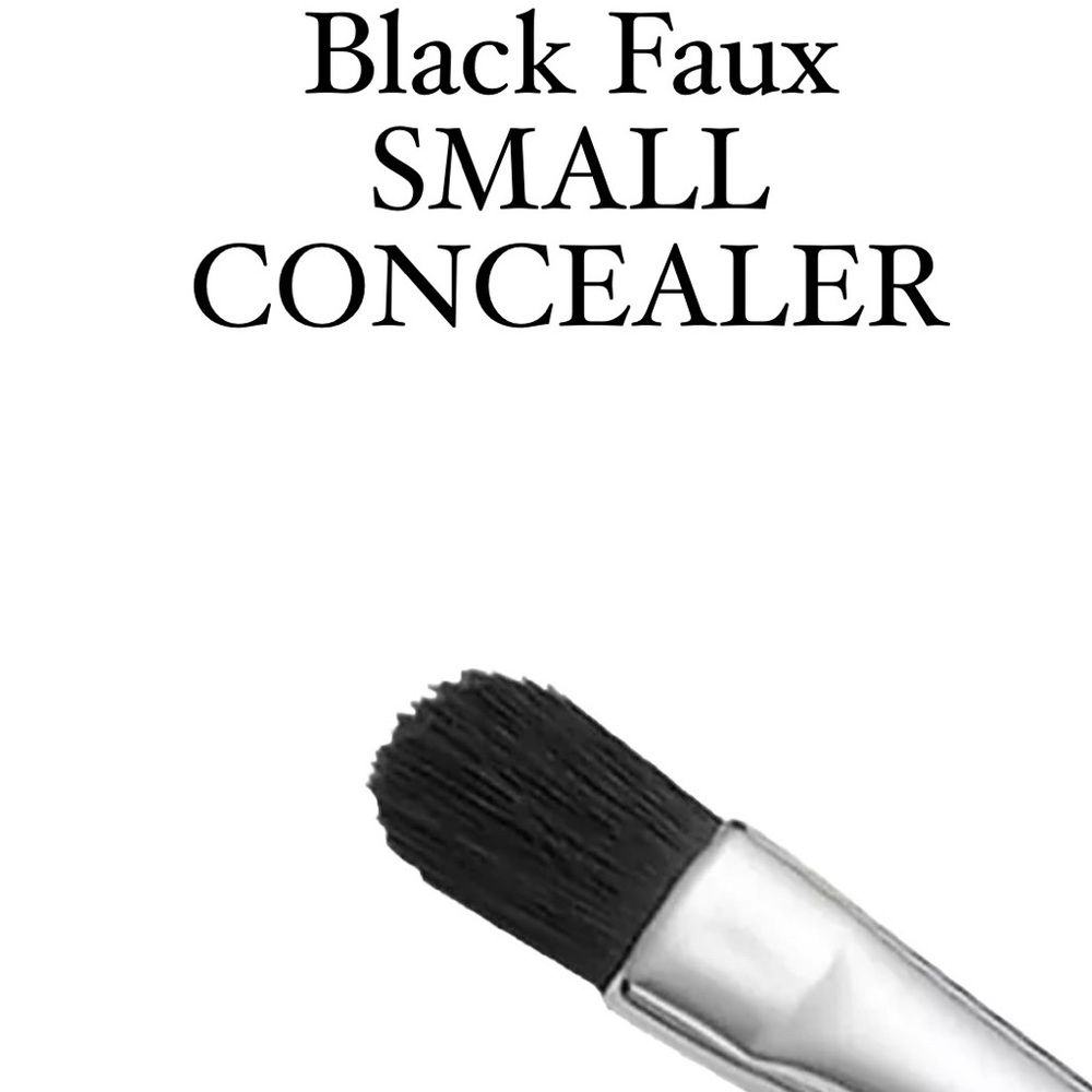 New - SMALL CONCEALER Black Faux Cosmetic Makeup Brush, Cosmetics, Vegan